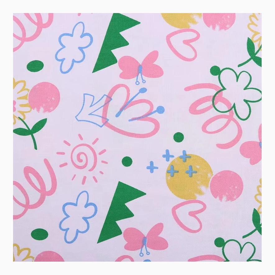Wholesale New Fabric 2023 For Dress Customized Cotton Printed Muslin Baby Twill Cartoon Cotton Fabric