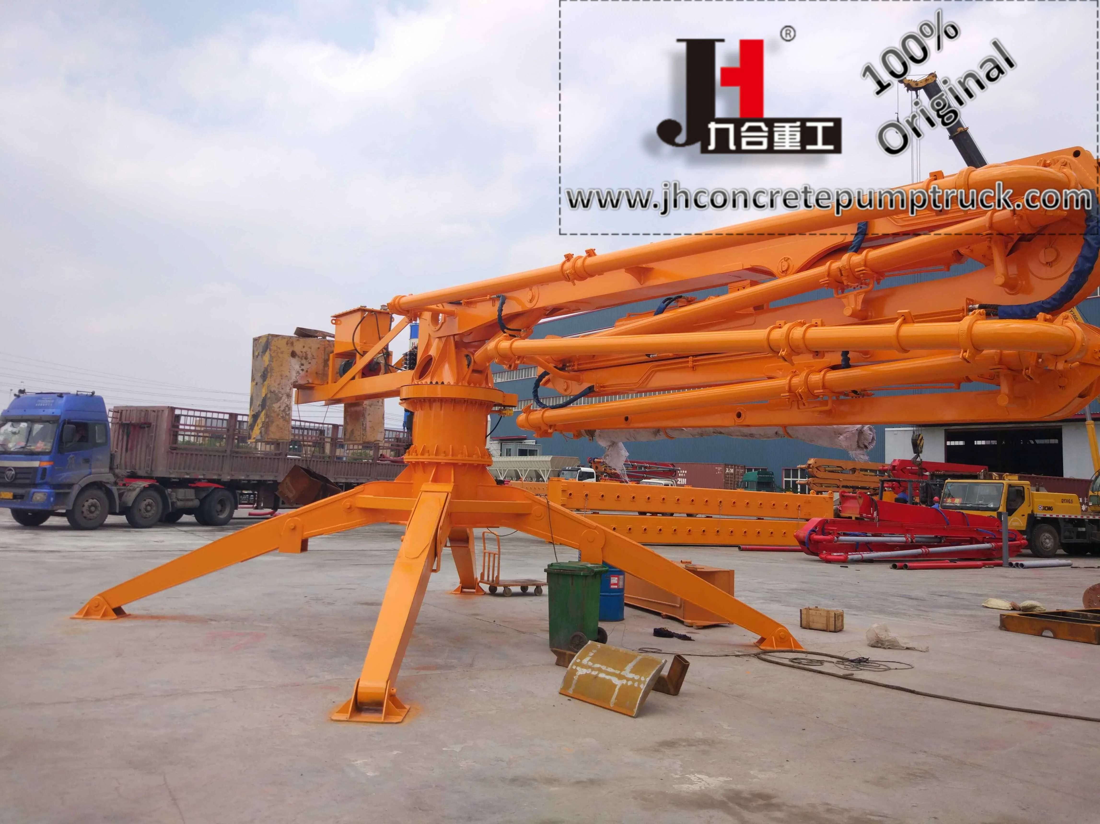 JIUHE factory 17 m Concrete Pump Placing Boom Stationary  Self-Climbing Concrete Placing Boom Without Balance Weight
