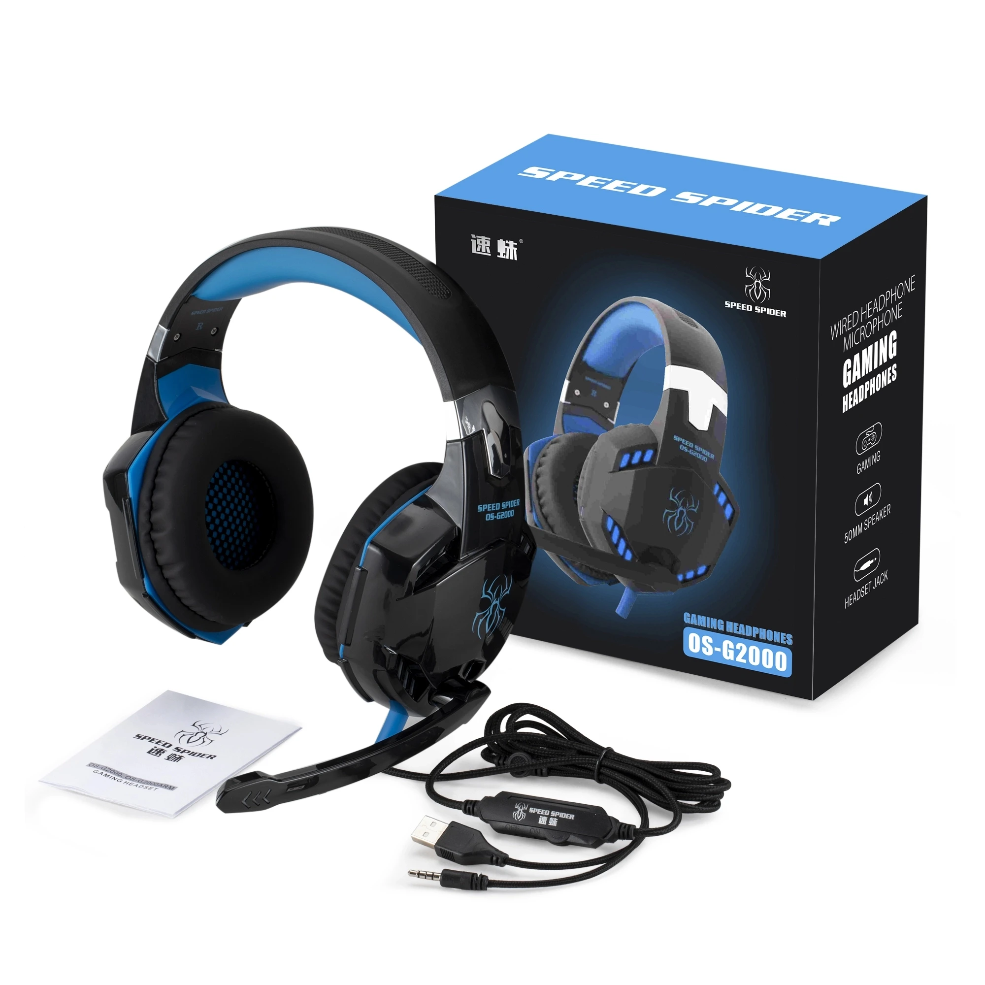 
New Arrival On Ear Wired Headphone Stereo Sound Big Gamer Headset G2000 Gaming Headset for xbox 
