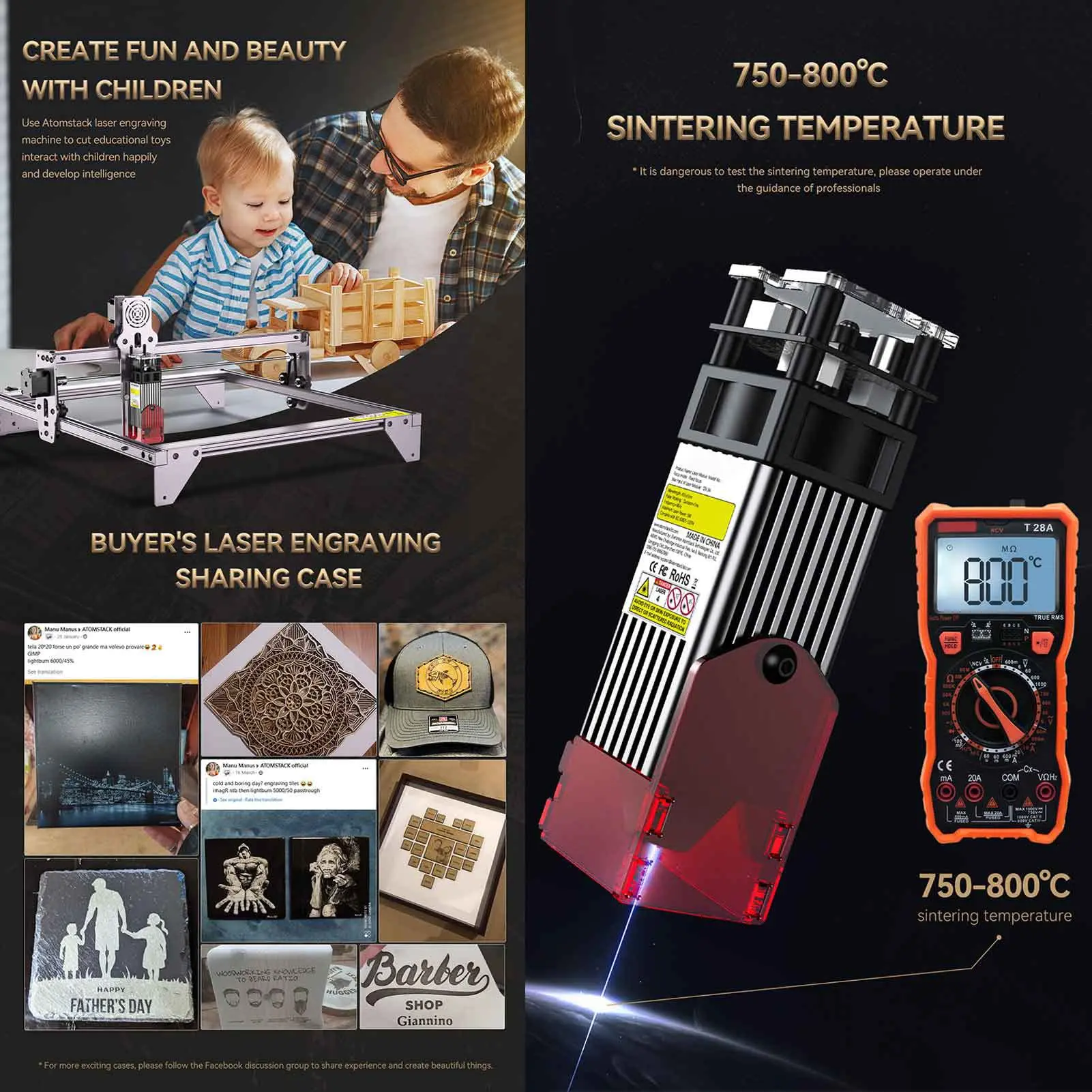 ATOMSTACK A5 PRO Laser Engraving Machine With R3 Rotary Roller 40w Cutting Machine For Round Ball Bottle Tumbler Wine Corks