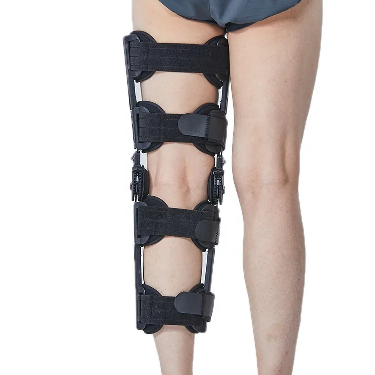 Orthopedic ROM hinged Knee Brace support for Post-op immobilization