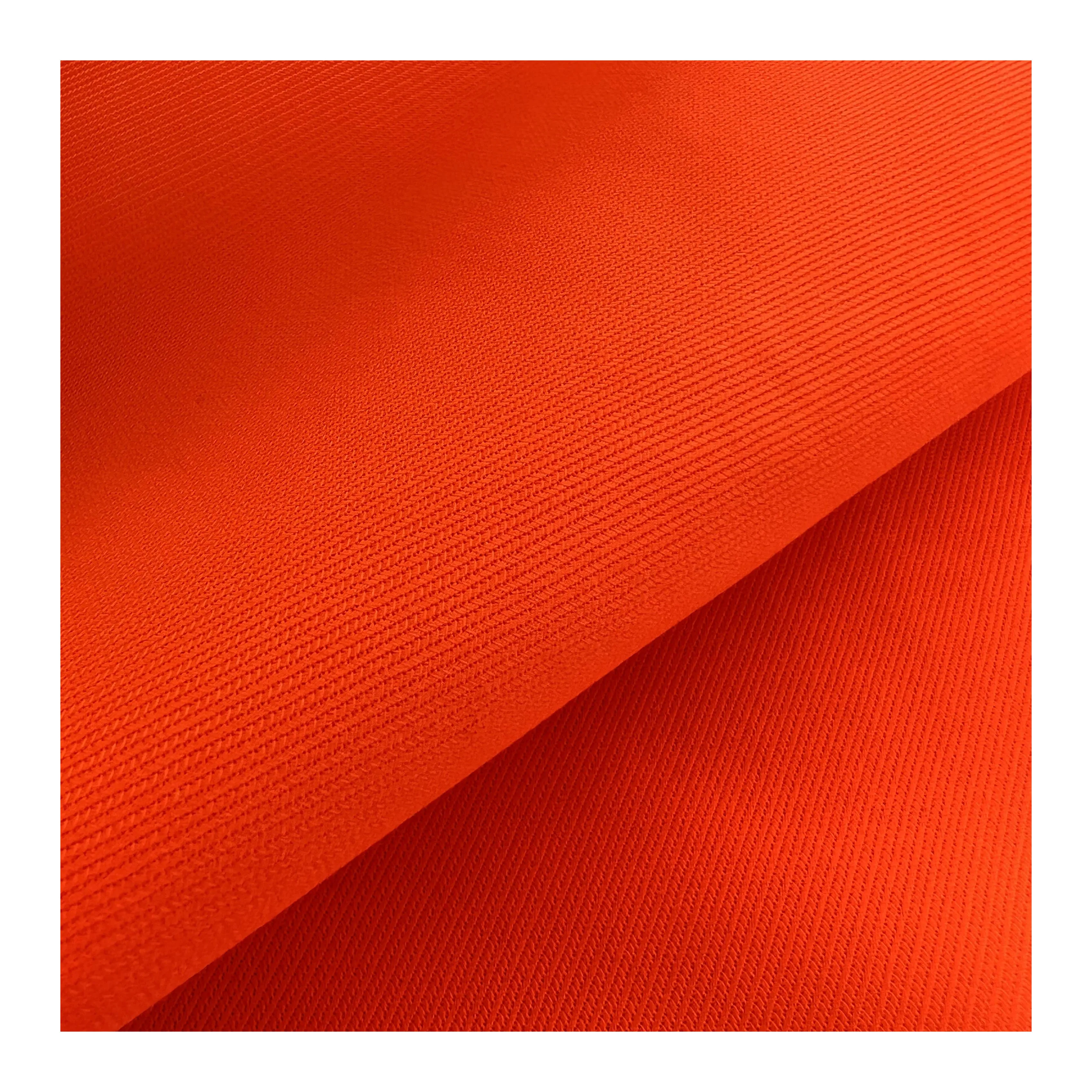 Wholesale Neon Orange Fluorescent 100% Polyester Tricot Safety Vest Fabric