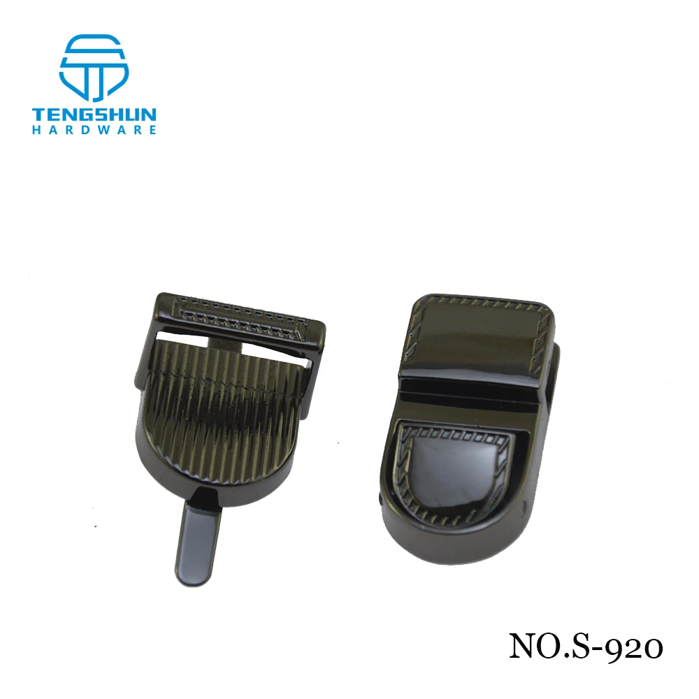Wholesale Custom Metal Turn Lock for Handbags Zinc Alloy Bag Accessories Metal Locks square Turn Locks for Purse