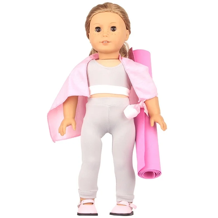 Kids Toys Doll  Dress Up Doll Girls Yoga Mat Three Different Colors 18 Inch Yoga Mat Yoga Mat