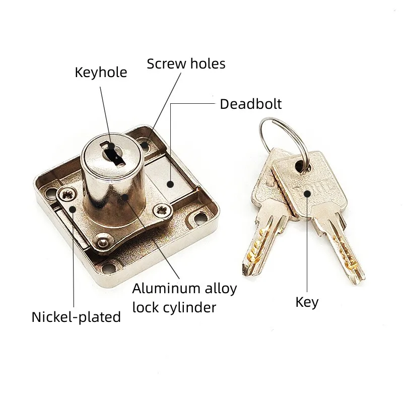 Furniture Sliding Square Cabinet Door Push Lock Showcase Cabinet Glass Lock Glass Lock with Key