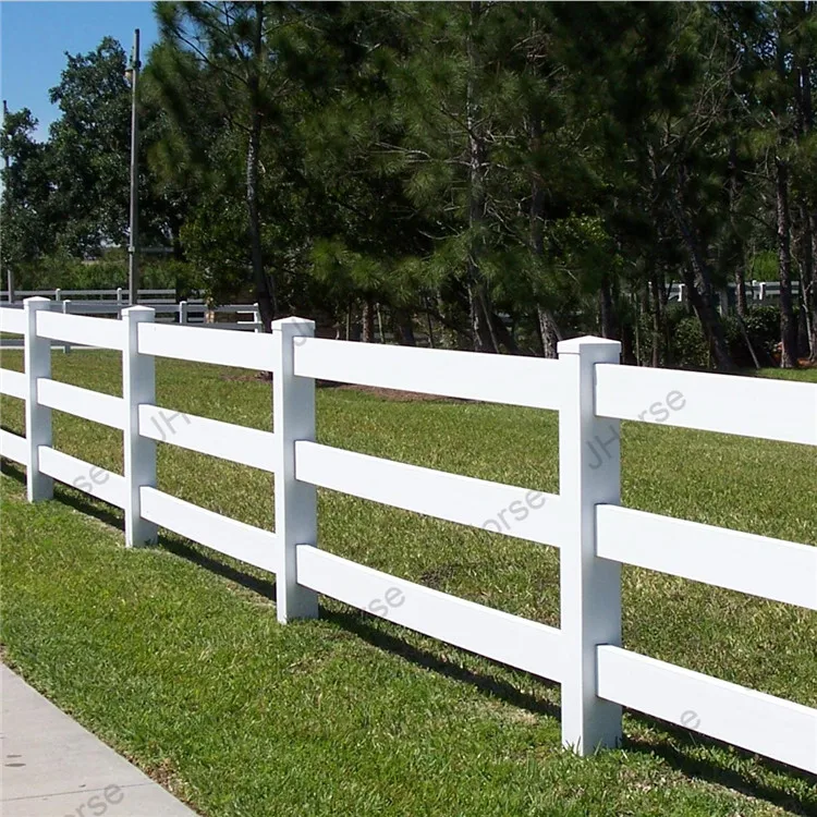 High Security Cheap Vinyl White Post And Rail Fencing Corral Pvc Horse Paddock Fence