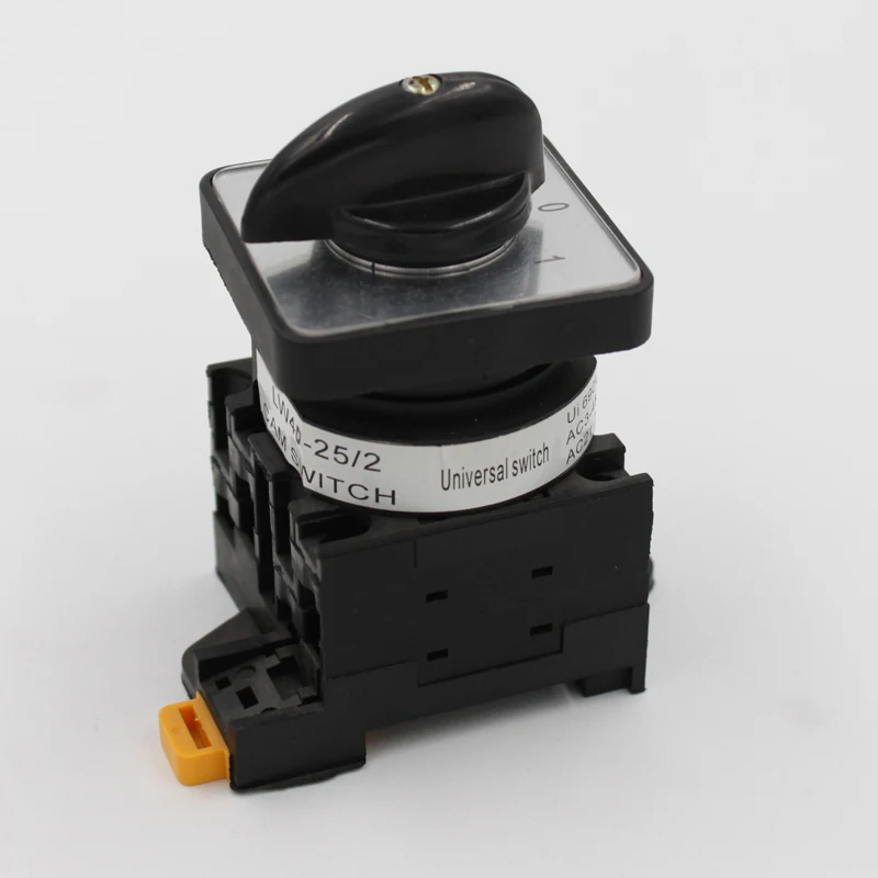 LW40 Series 25A 3-Pole 2-Position Rotary Cam Switch Din Rail Changeover Switch