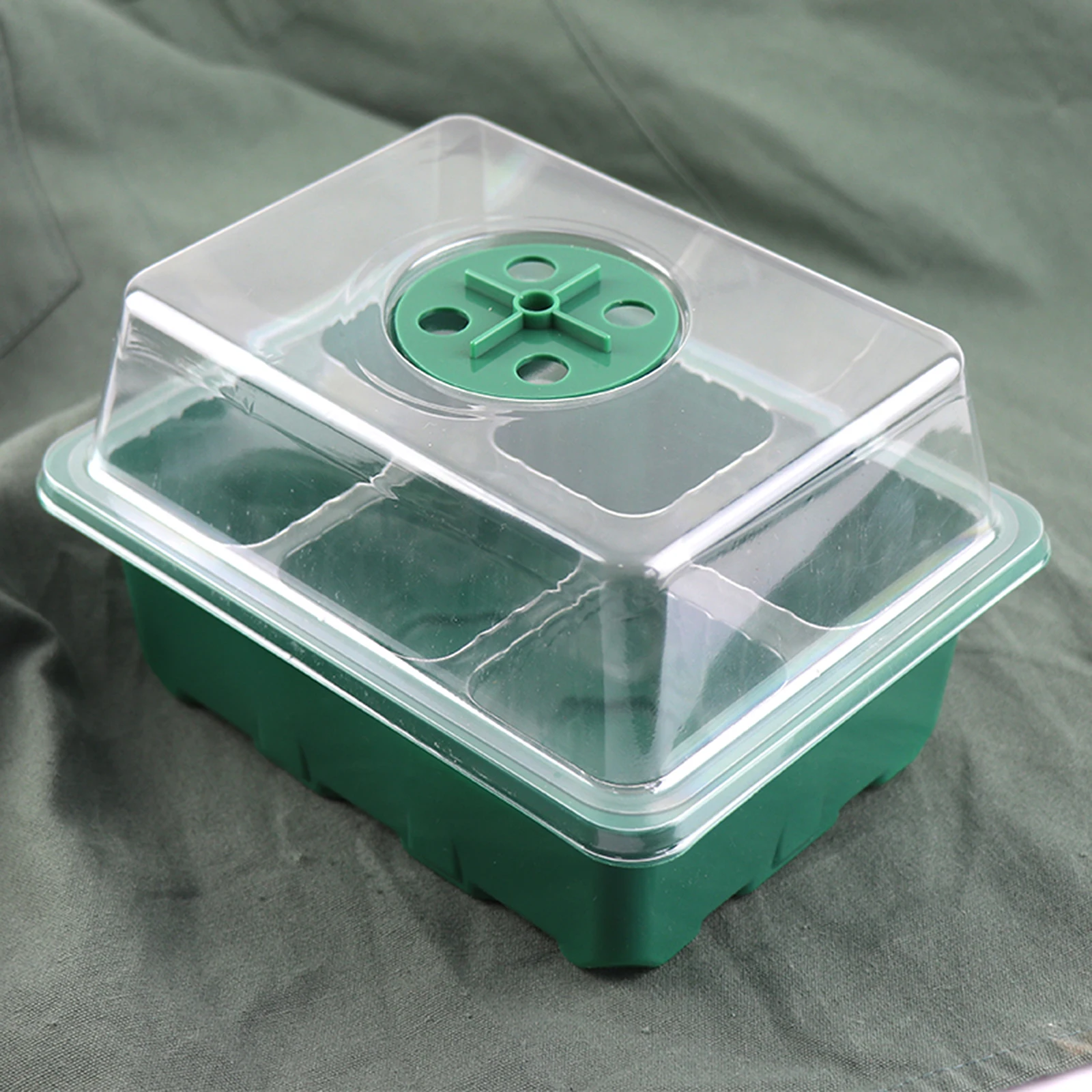 Nursery Greenhouse Seedling Starter Tray Starter Tray Kit With Dome Humidity Adjustable Seed Plant Starter Kit