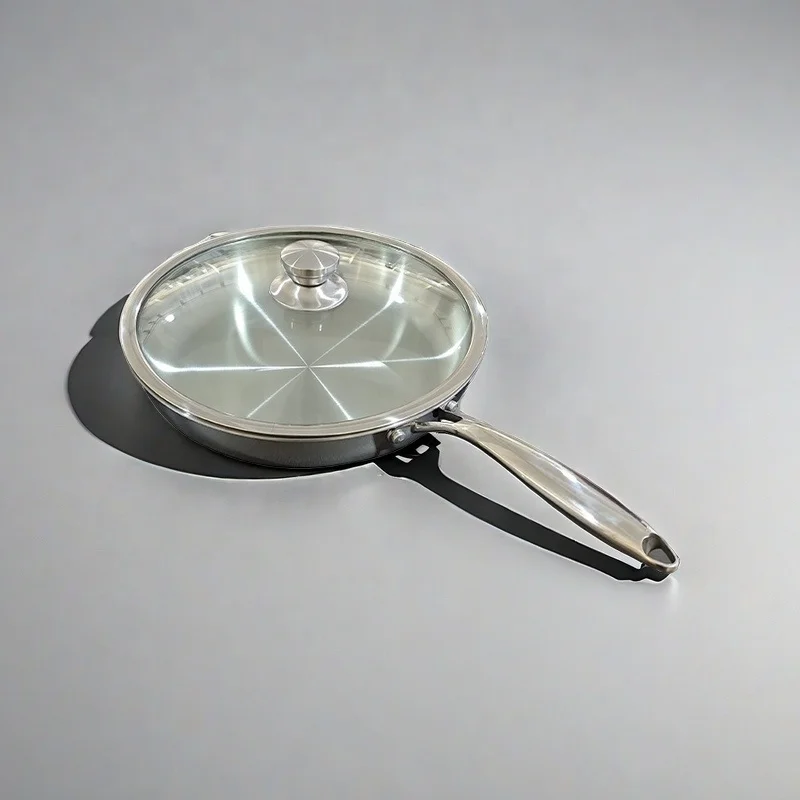 Новый креативный набор сковородок с индивидуальным логотипом антипригарная нержавеющая сталь 304 композитная Нижняя сковорода без масла