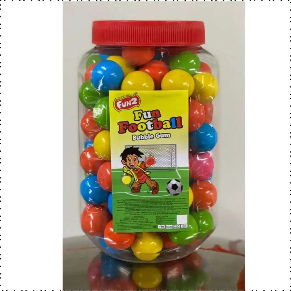 Boll Shaped Assorted Bubblegum Bubble Gum Fruit Flavor Gummy Candy,gum Manufacturer with Best Price Plastic Jar Top Level Round