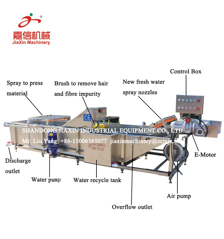 
Air bubble industrial fruit and vegetable washer machine price 