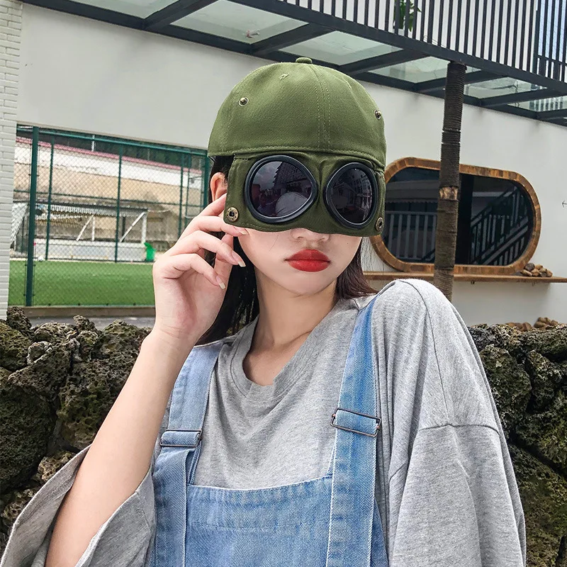 Aviator Hat Summer Personality Glasses Baseball Cap Female Unisex Sunglasses Cap Male Baseballcap Boys Cap