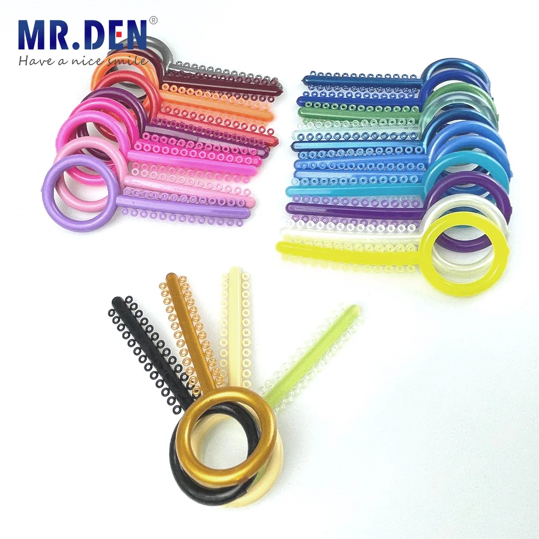 Медицинские зубные Орто-зубные брекеты резинки подтяжки эластичные Связки 49 цветов