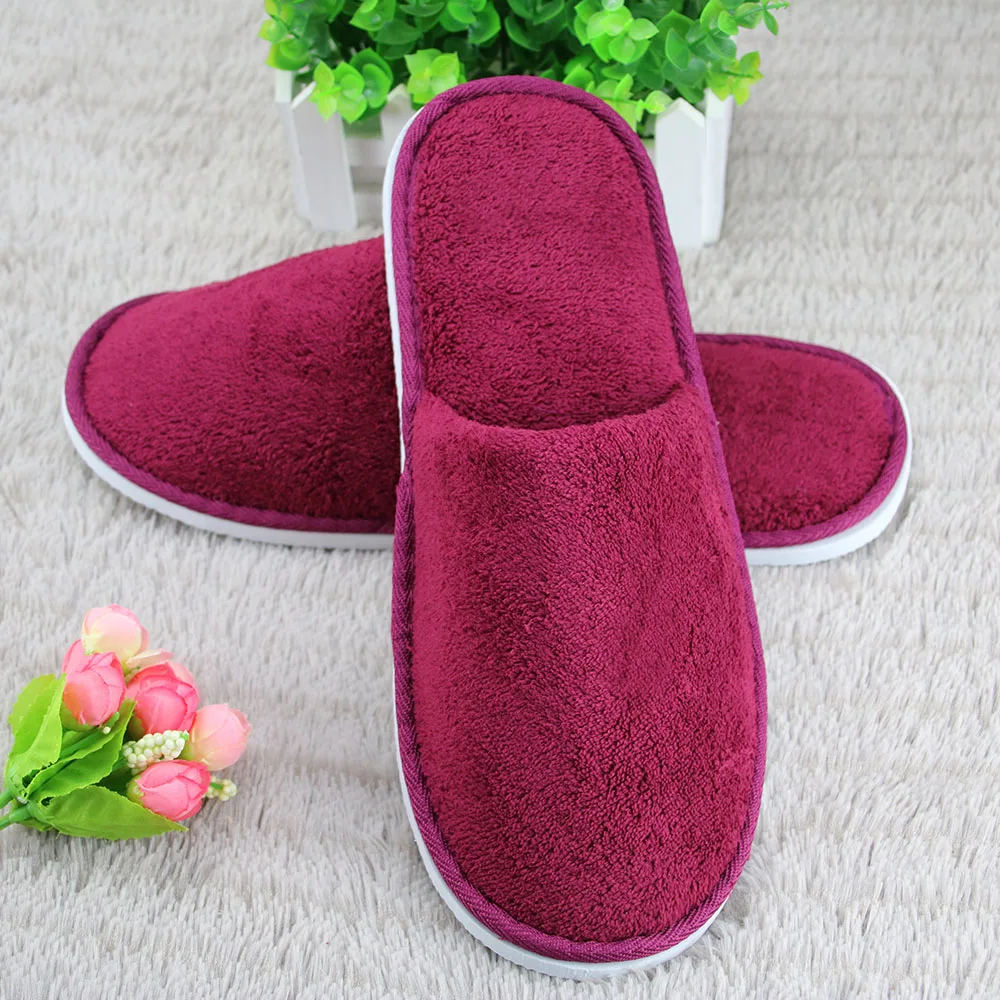 logo custom wedding disposable gift slippers for hotel