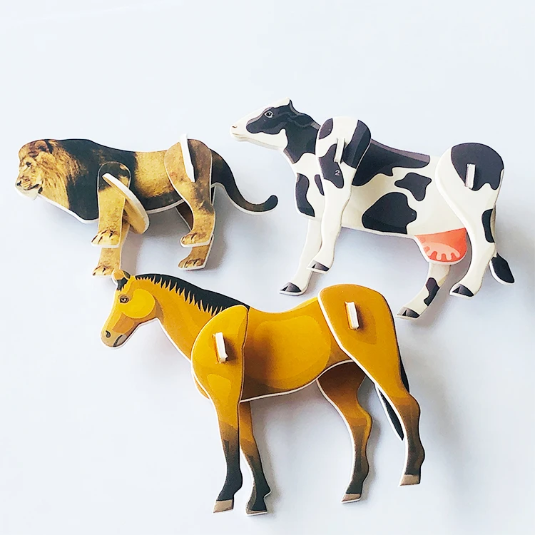 Custom educational 3D printed Foam puzzle building Paper model Puzzles