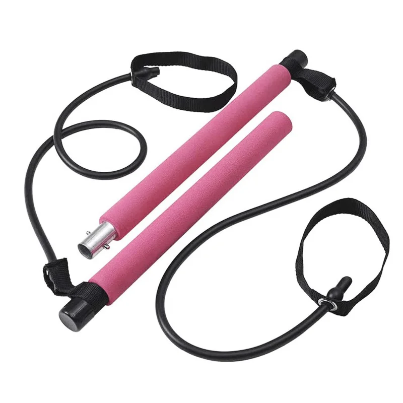 Hot Selling Yoga Multifunction Gym Workout Equipment Pilates Stick Bar with Resistance Bands for Toning Muscle, Leg and Butt