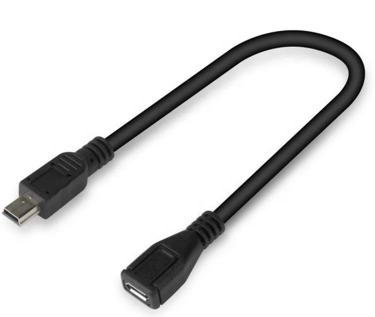 2021 высококачественный кабель передачи данных Usb 2,0 Mini Male к Micro Female V3/V8 Mini BM/Micro BF