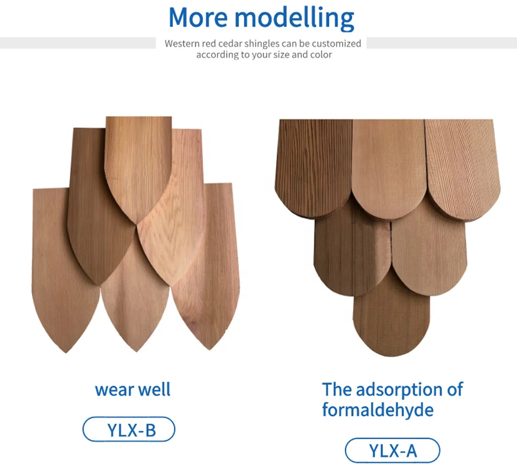 Wholesale Clear Cedar Shingles Landscape Scenery Chinese Decra Roofing Tiles