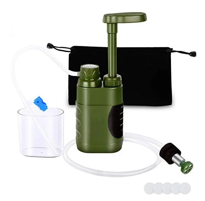 Outdoor Camping Hiking Emergency Survival Personal Water Filter Straw Drinking Purifier