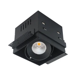 15W 18W Square Cob Led Grille Light Trimless Recessed Downlights square mini recessed spotlight Ceiling Lamp Indoor Spotlights