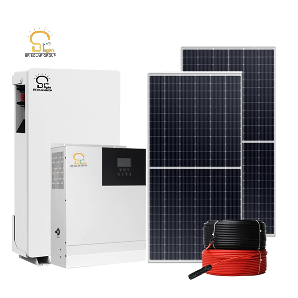 Solar energy 5kw hybrid home solar panel system with battery charger
