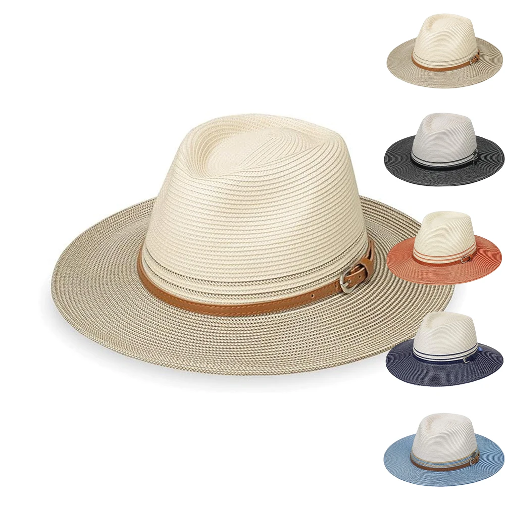 Wholesale summer sun chinese plain gardening  one piece personalized uv sun china sun shade panama straw hat with custom logo