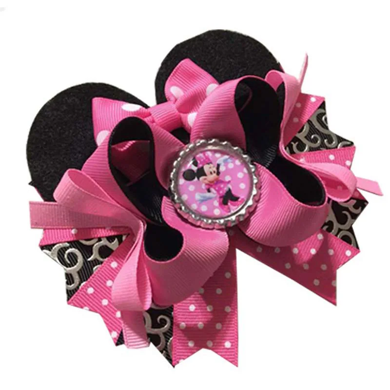Minnie Hair Clips Mouse Hair Accessories for Girls hair bows