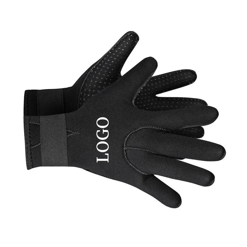 Water Sports 5 Mm Black Rubber Neoprene Glove High Temp Scuba Spearfishing Kayaking Diving Gloves