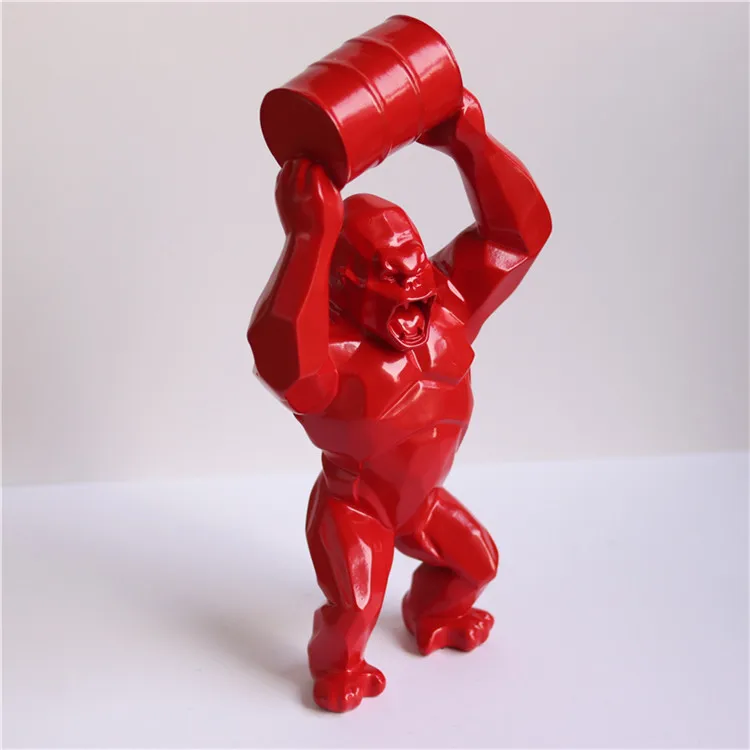Лидер продаж статуэтка из смолы King Kong Gorilla скульптура в виде животного подарки и поделки украшение для дома рождественские