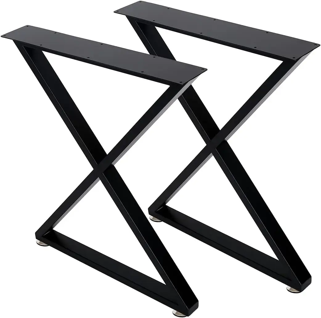 Hot X Shaped Side Cast Iron Steel Furniture Base Wrought Metal Bench Coffee Table Legs Frame Industrial Table Legs