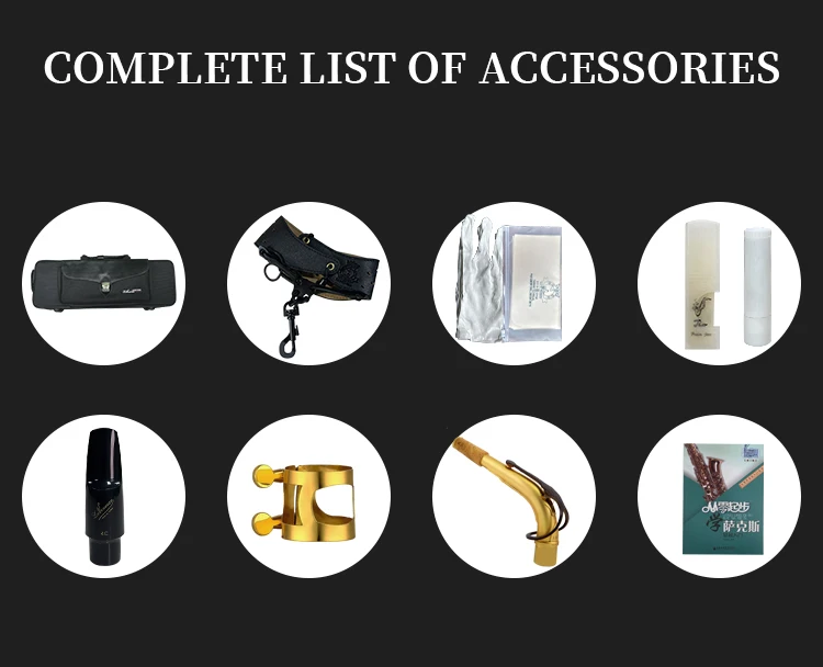 China OEM Handmade High Grade Professional Black Printed Eb Alto Saxophone For Sale