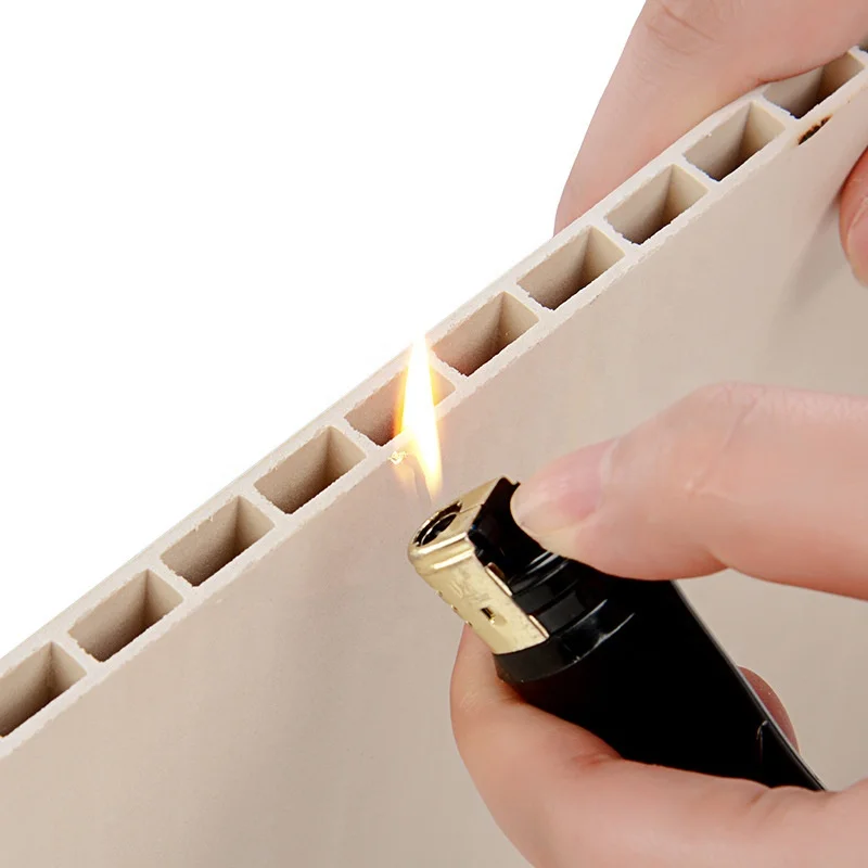 Wood alternative bamboo fiber WPC wall panel flat PVC wall panel use for interior wall