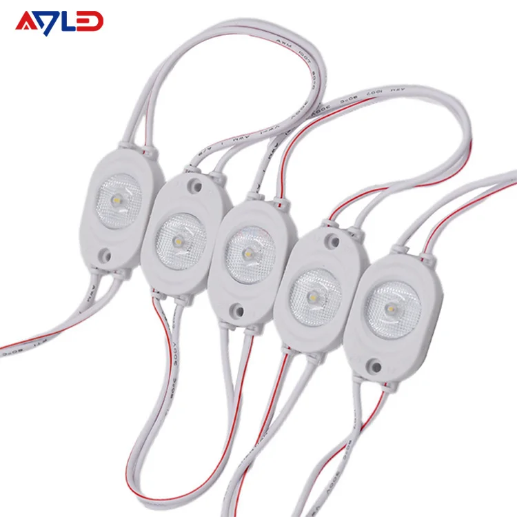 High Power 1w 1LED 12V with Lens 180 degrees IP67 2700-10000K Light Box Back Light Led Module Light