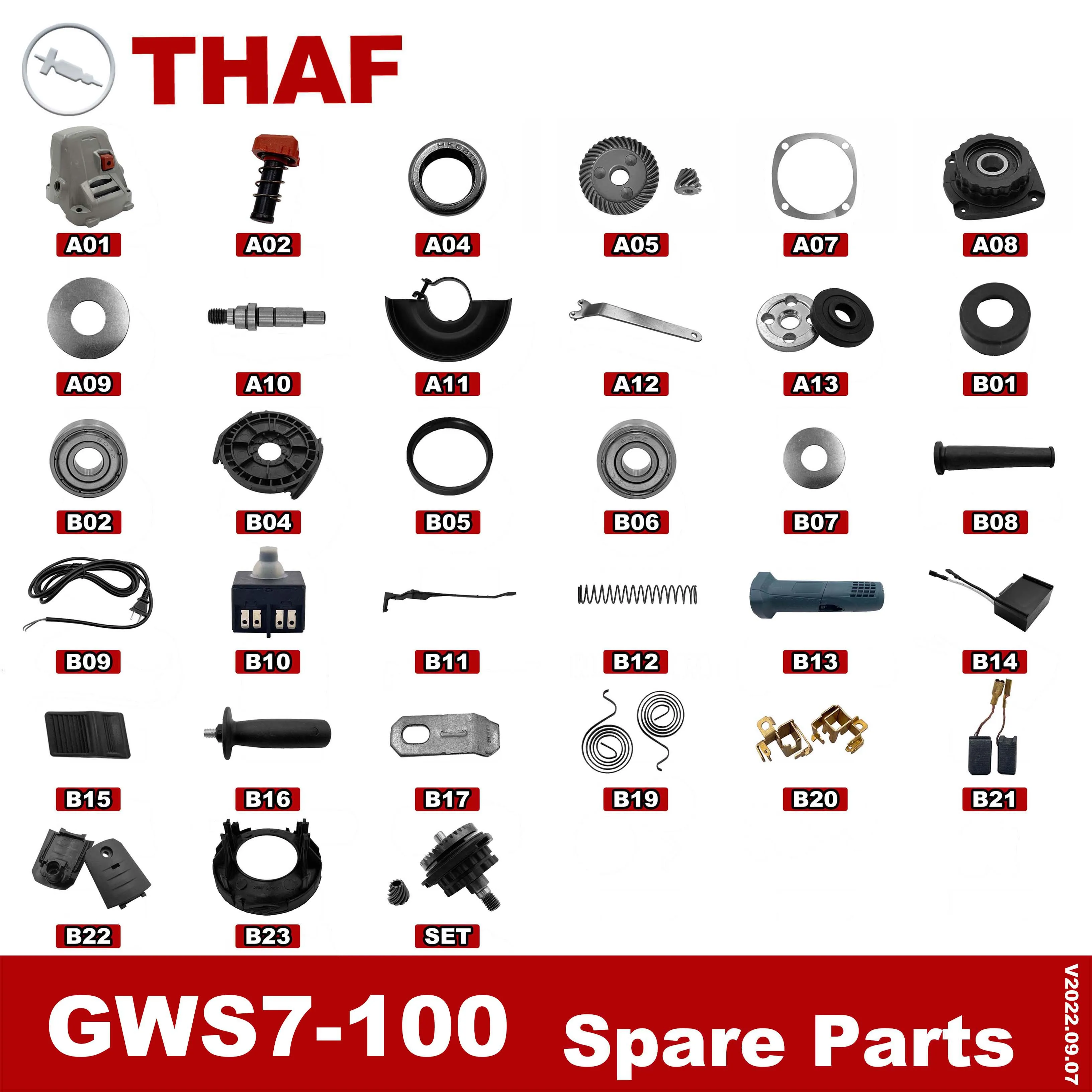 Replacement Spare Parts Power Tools Parts Accessories For Bosch Angle Grinder GWS7-100 GWS7-115 GWS720