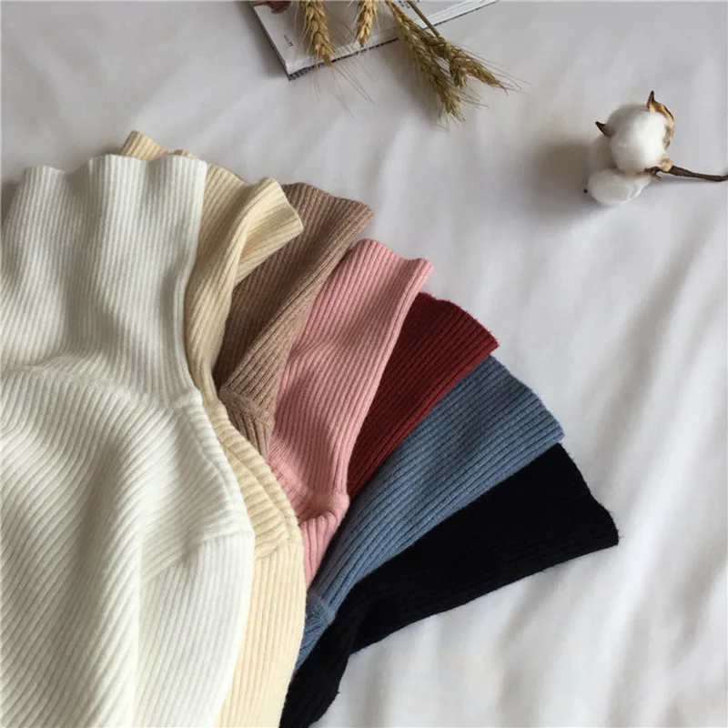 Knitwear manufacturer custom autumn winter beige polo collar long sleeve rib knit women long sweater dress