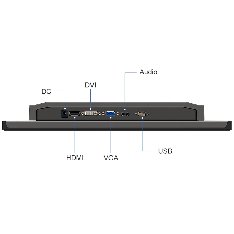15 inch VGA/HD-MI/DVI/USB  Capacitive Touch Screen LCD Flat Panel Display industrial monitor with aluminum bezel