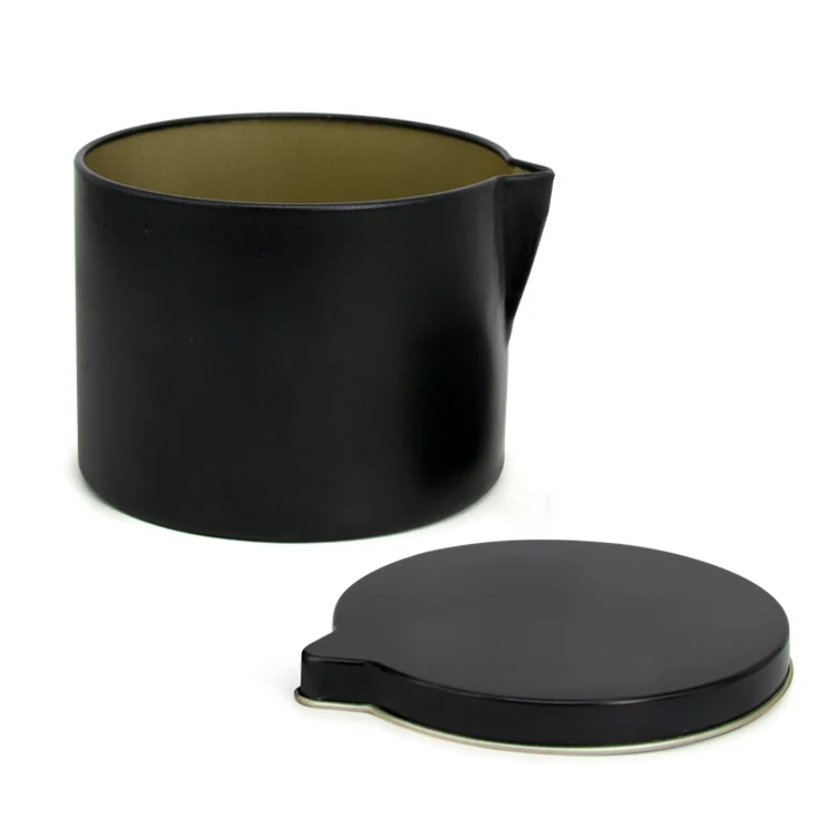 small tin candle jar with spout lid