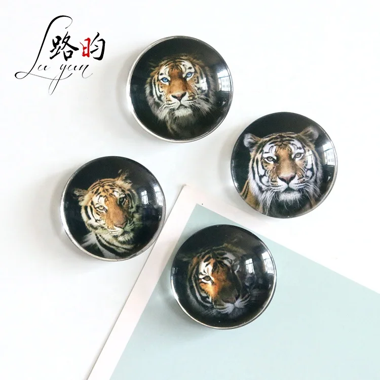 Персонализированный Магнит на холодильник LY Dome 3d для сувениров, африканская трава, тигр