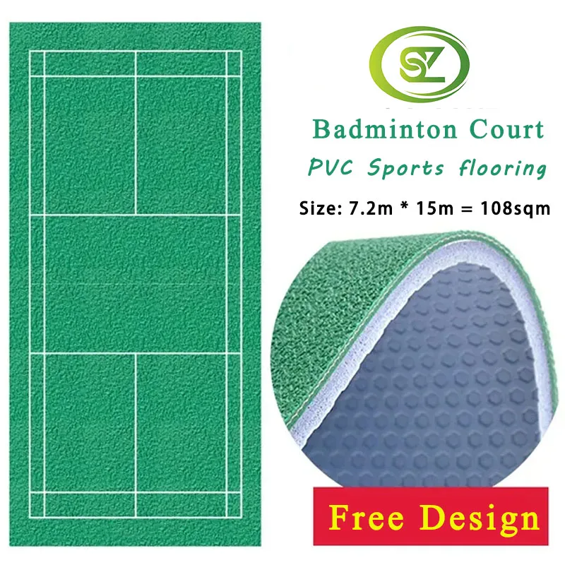 Indoor basketball tennis sports flooring waterproof synthetic badminton court Vinyl PVC flooring roll 4mm/6mm/8mm