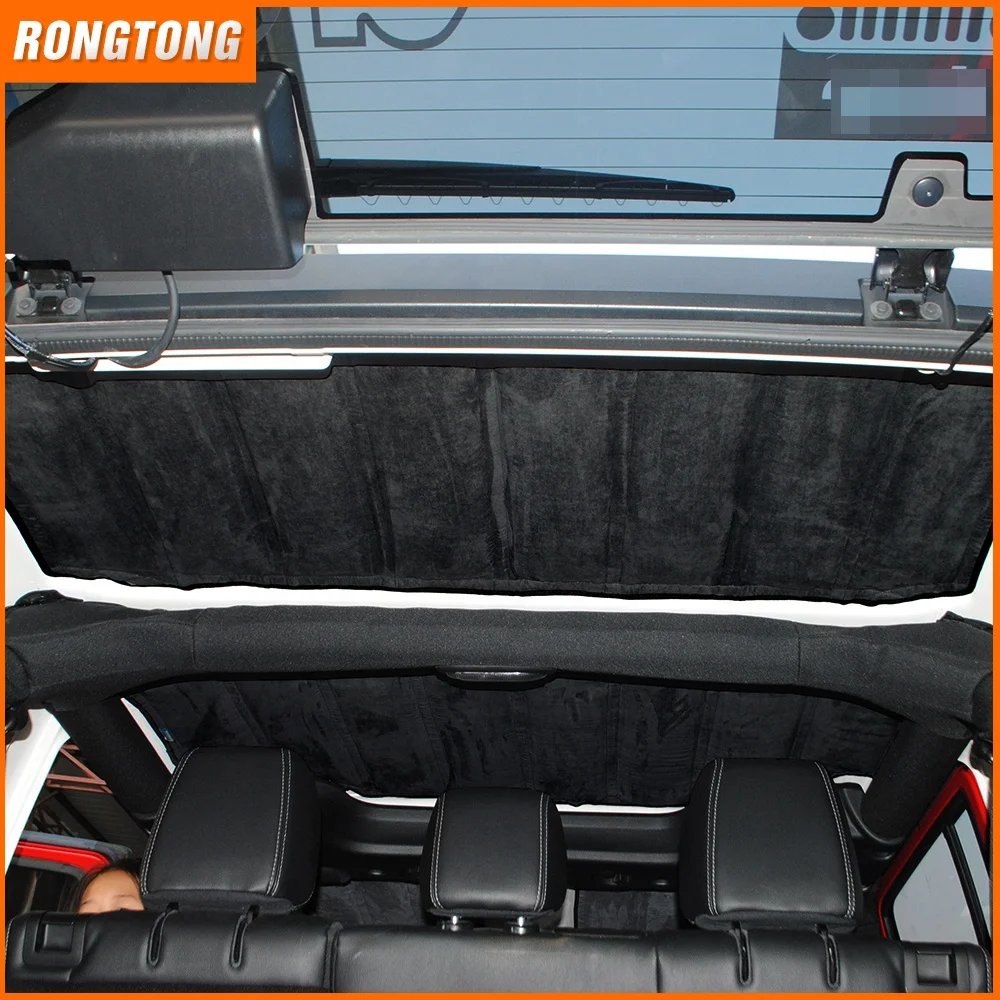 2doors/4 doors 1 Set Black Car Roof Hardtop Heat Insulation Cotton Kit Adiabatic Cover for Jeep Wrangler 2011-2017