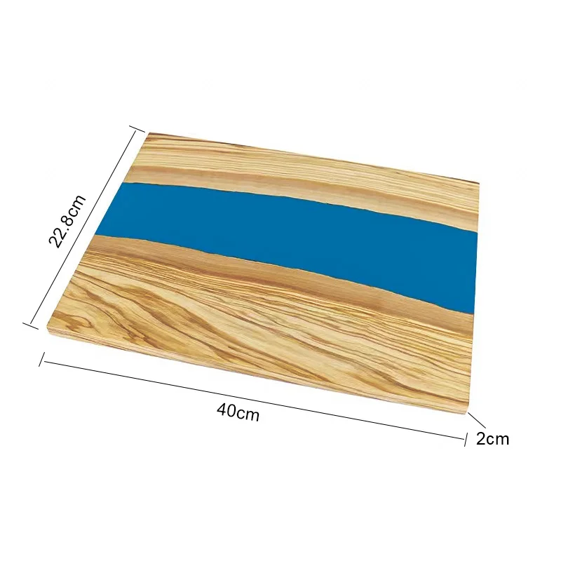 Natural Olive Wood Chopping Board Phenolic Epoxy Resin Cutting Block For Kitchen Serving Home Usage