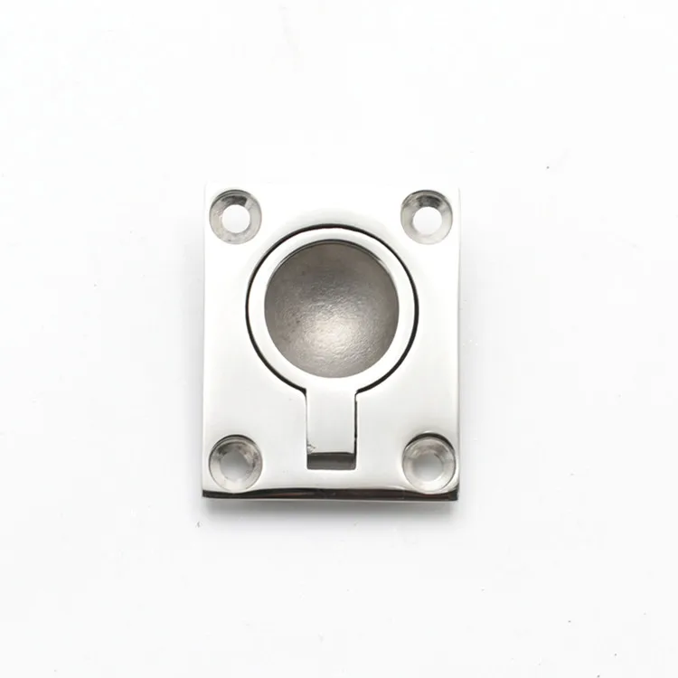 Mirror polish stainless lift ring flush lift ring square flush lift ring for marine hardware