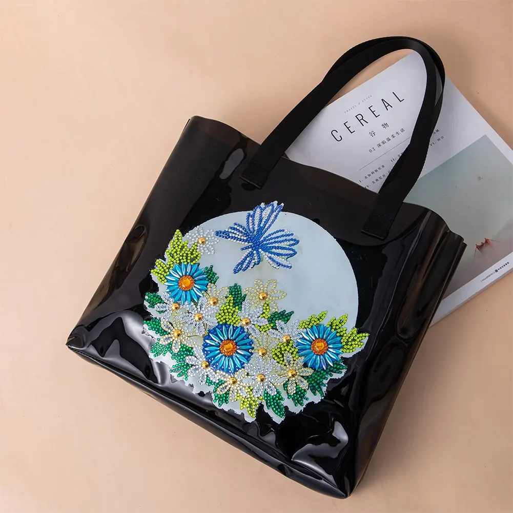 Butterfly  5D DIY Craft Bag diamond painting PU handbag