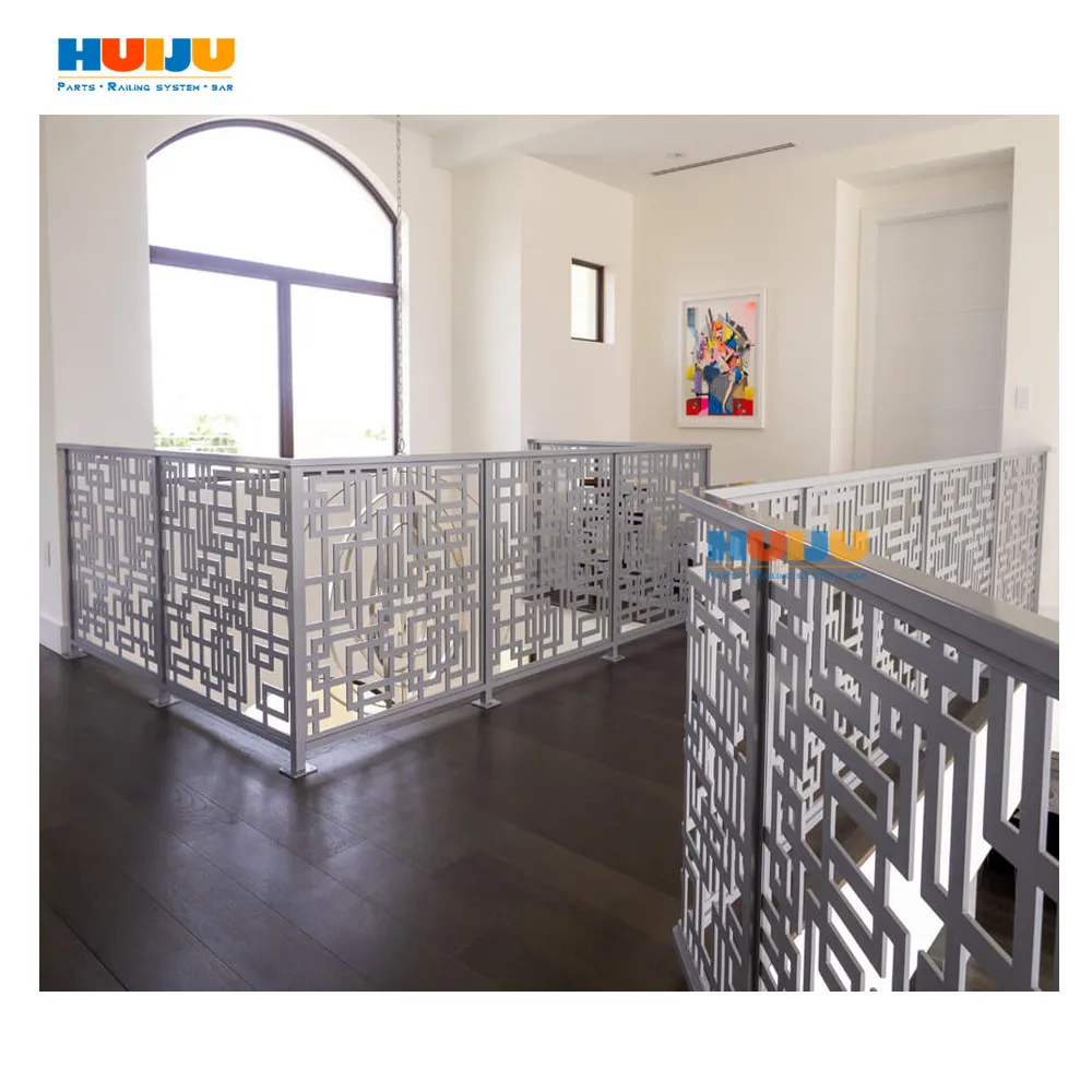 HJ Custom Modern Lightweight Outdoor Metal Garden Fence Aluminum Fence Laser Cutting