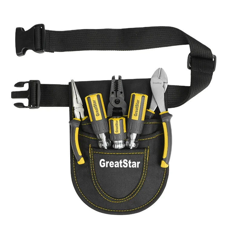 Greatstar Customized 7PC Tool Set with Pouch Wire Stripper Long Nose Pliers Screwdriver Tool kit Set Electrician Tool Set