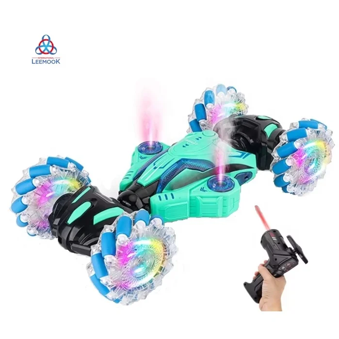 dual spray stunt car 360 rc 2.4ghz twist car tcarrinho controle remoto gun control infrared 2024 new game toy rc