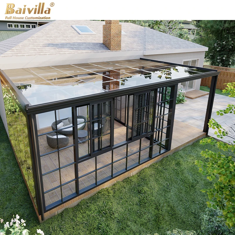 Baivilla Outdoor Living Experience and OEM Branding Options Australian Standard Villa Sunroom with Balcony