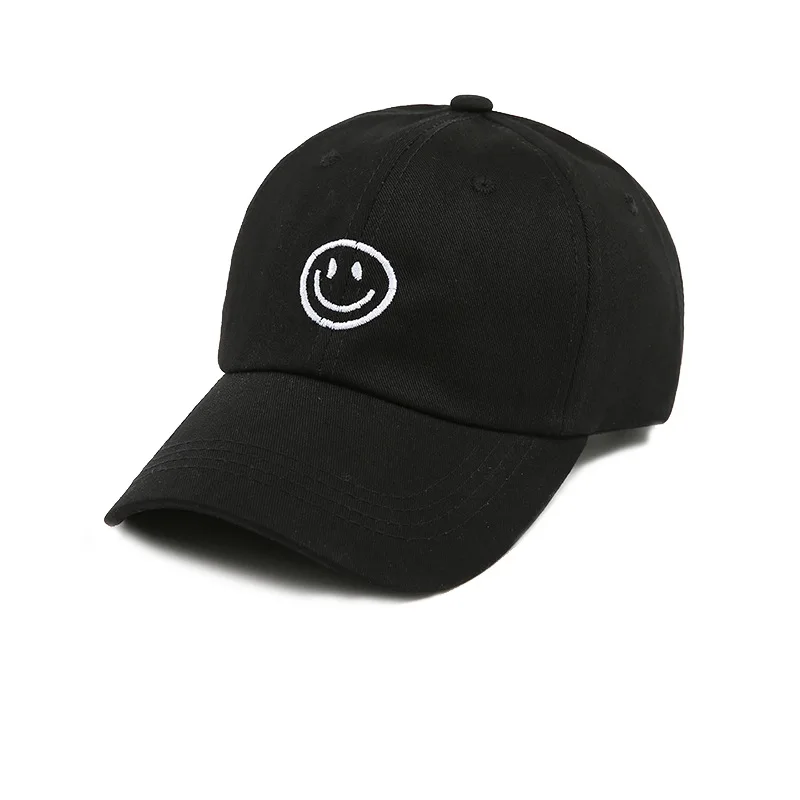 Wholesale Solid Color Trucker Hat Custom Embroidery Logo 6 Panel Baseball Caps gorras Classic Smile Sports Caps