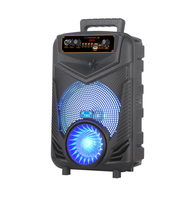 8 Inch 3000W Big Power Portable Professional Wireless BT Mega Bass Multimedia With Flame Screen Led Lights Party Speaker Woofer