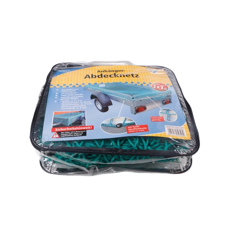 Hot sale customized size green pe knotted net container net cargo net